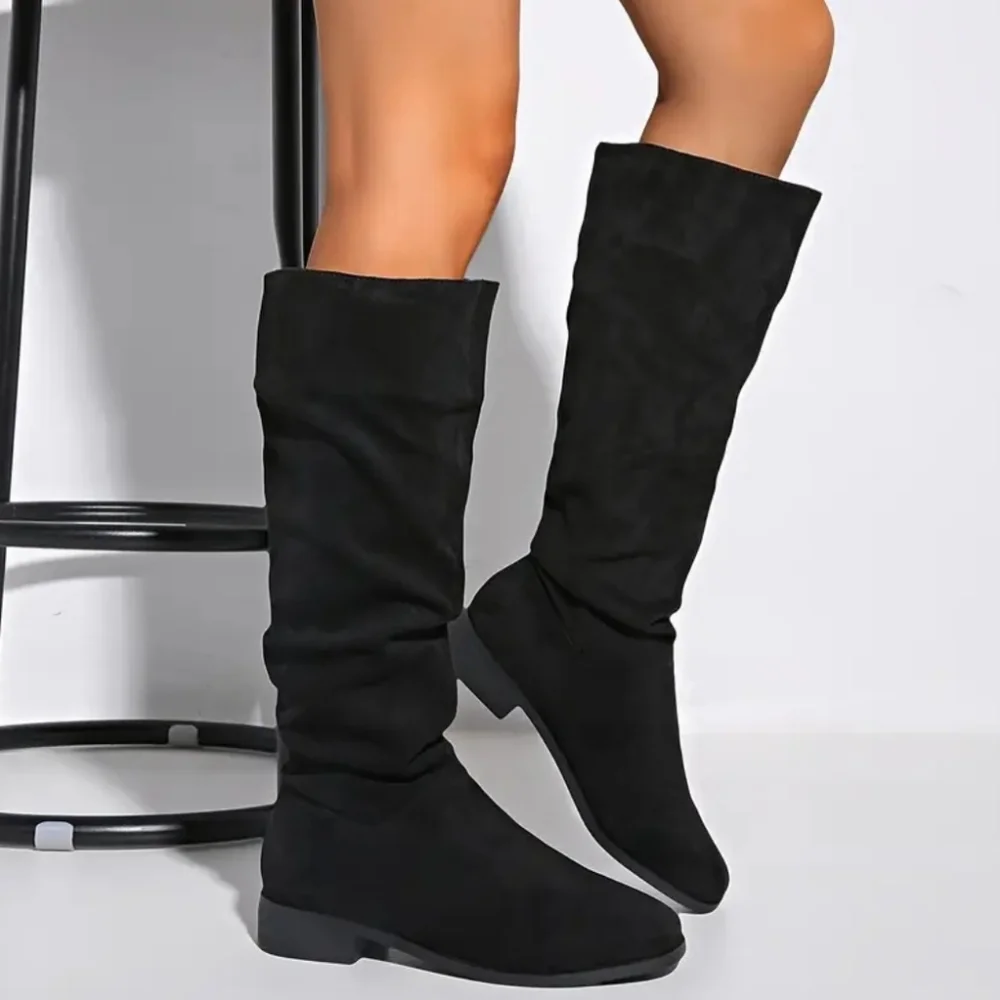 Women's Western Black Knee-High Boots Sz 7